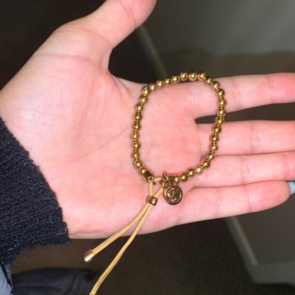 michael kors gold beaded bracelet